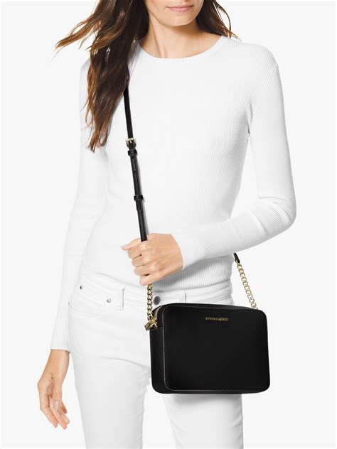 michael kors jet set large|michael kors large saffiano crossbody.